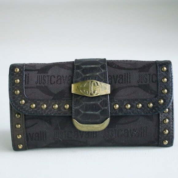 COPY Vintage 90s Y2K Monogram Canvas Leather Trim Tri Fold